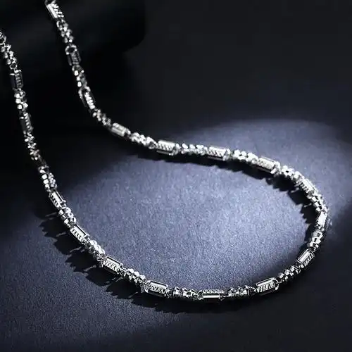 新品pt950男款个性铂金项链显粗白金链子足铂颈饰