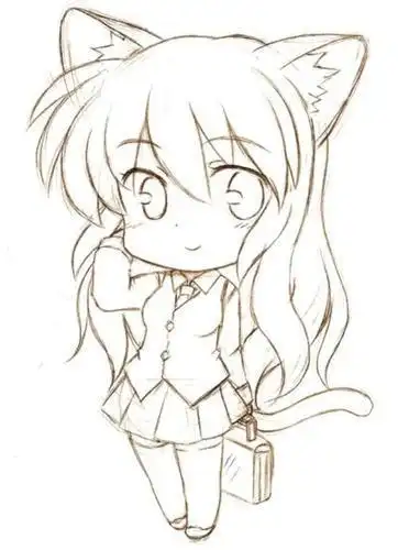 q版二次元动漫人物萌图简笔画手绘