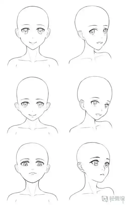 怎么画动漫人物的头部转向?