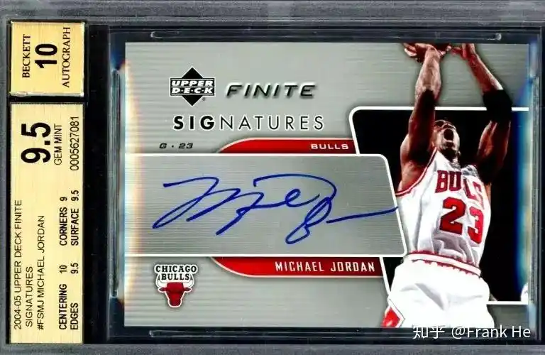 auto这不是一张新秀卡,但2004/05 upper deck signatures 乔丹签名卡