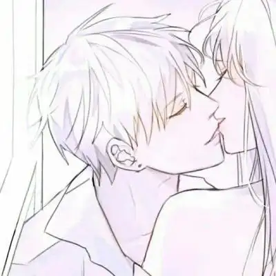 简笔画动漫情侣 头像 壁纸 接吻 牵手 二次元 大图想不出来了 动漫