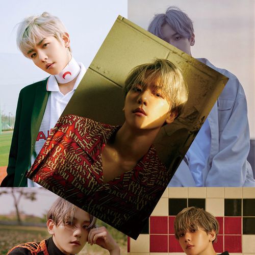 exo边伯贤海报 2023全新周边明信片高清大壁纸写真墙纸墙贴