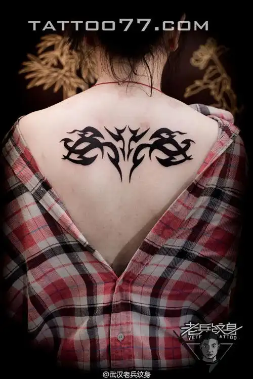 后背纹身##翅膀纹身##图腾纹身##武汉纹身