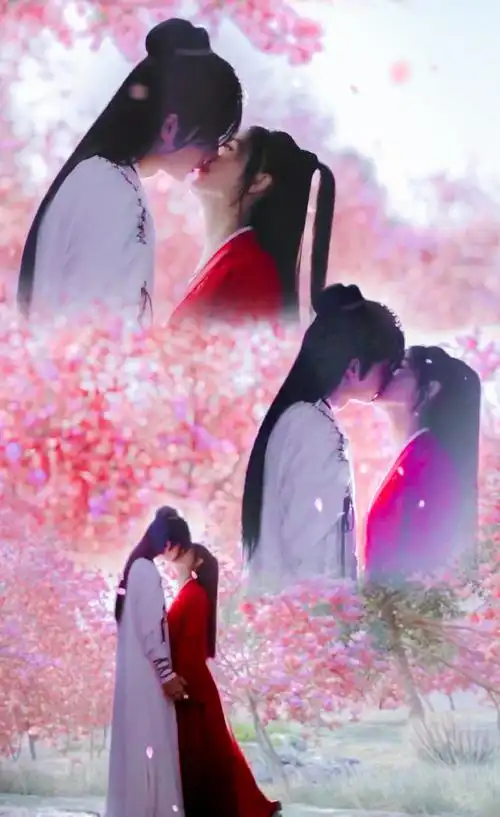 周翡谢允花雨中拥吻##周翡谢允花瓣吻