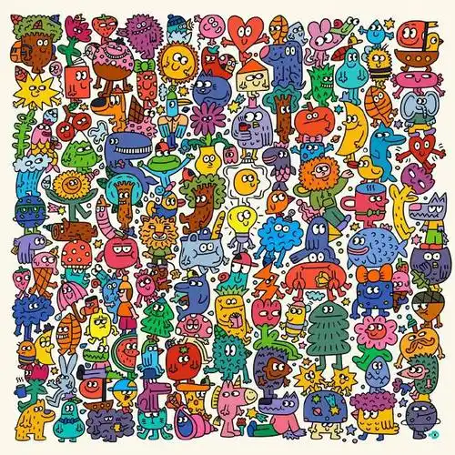 有趣的涂鸦,色彩鲜艳又充满乐趣丨by 插画家nina dzyvulska