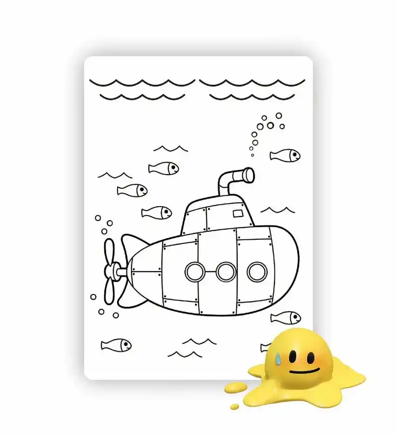 船类涂色画素材涂色模板