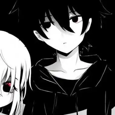 黑色动漫情侣头像静子