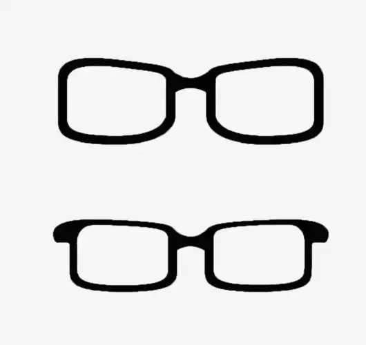眼镜 镜框 近视【高清装饰元素png素材】-90设计
