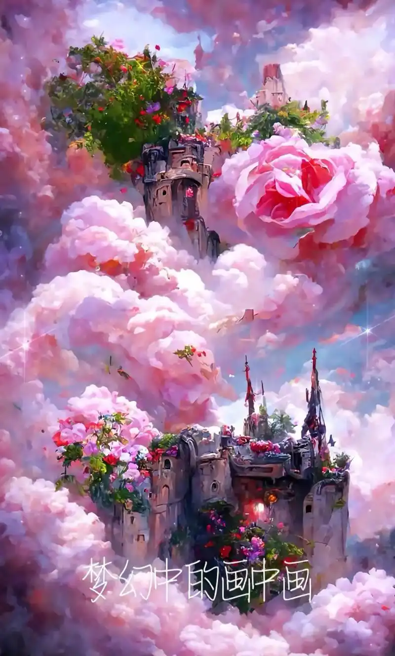 壁纸 #见者好运 #人间仙境美如画 #梦幻城堡 #唯美意境 - 抖音