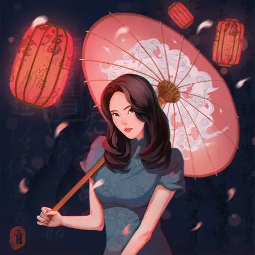 (国潮少女)油纸伞