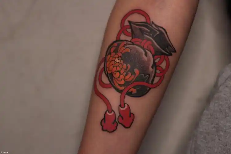 钱袋_福袋手臂纹身图案大全 - 纹身大咖