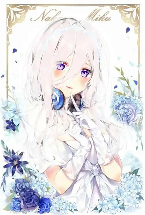 白发紫眸动漫女