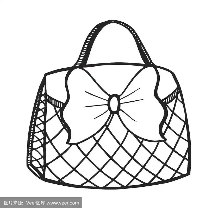 手绘的女人手提包.涂鸦,华丽,装饰风格