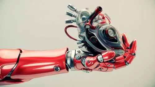 壁纸 机器人技术,手,心脏,高科技