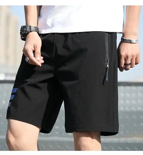 短裤男夏潮胖子男士短裤夏季冰丝速干休闲五分裤加大码夏裤外穿大裤衩