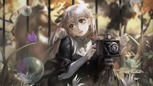 银发摄影可爱女孩唯美动漫壁纸,卡通动漫,唯美,女孩,摄影,壁纸,1920x