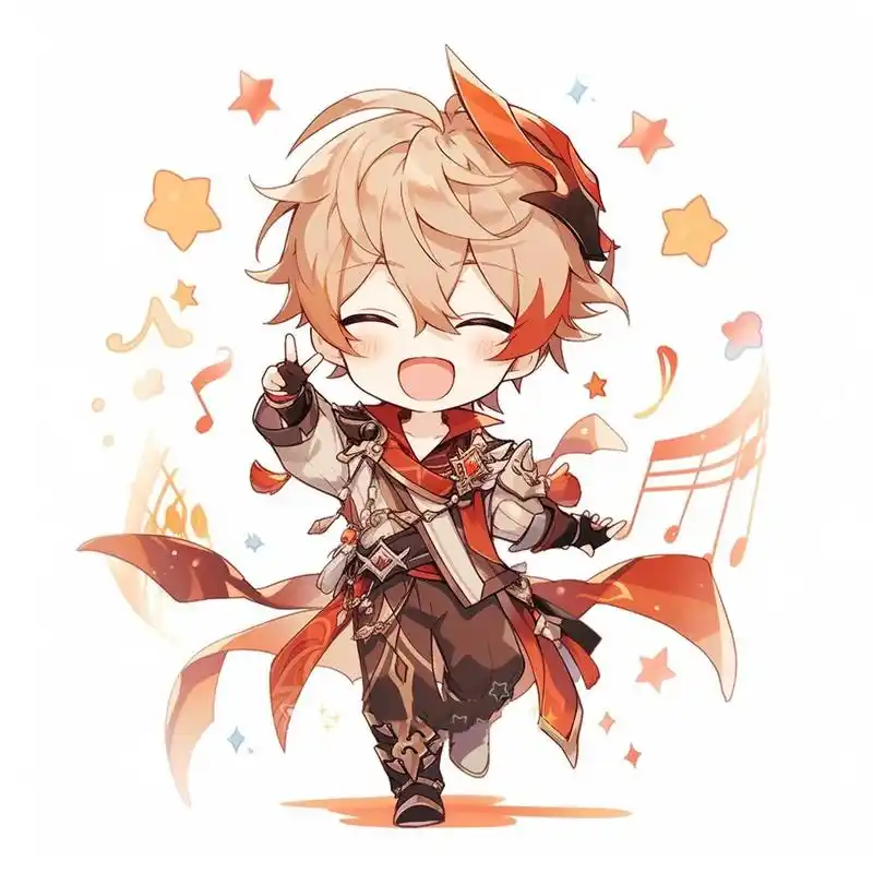 原神头像 | q版·达达利亚 公子我呀,不仅会卖玩具,也会hip hop 99