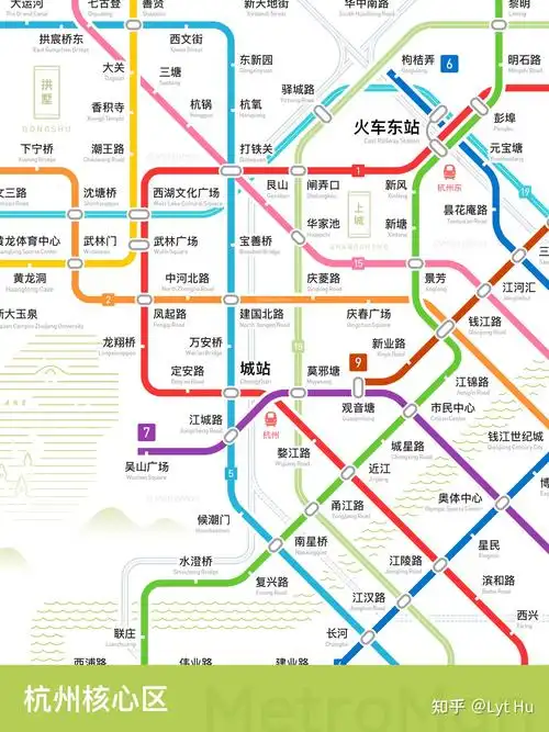 杭州轨道交通线路图(四期地铁建设规划)