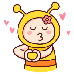 卡通爱心手势红脸蛋gif动图_动态图_表情包下载_soogif