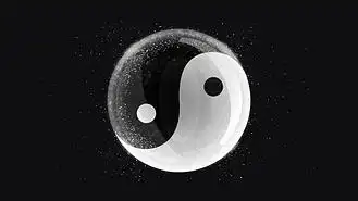 免抠立体透明太极阴阳八卦挂件素材视频