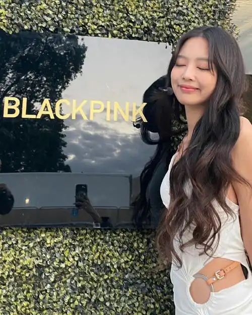 jennie眉毛爱心钻##jennie与blackpink合影