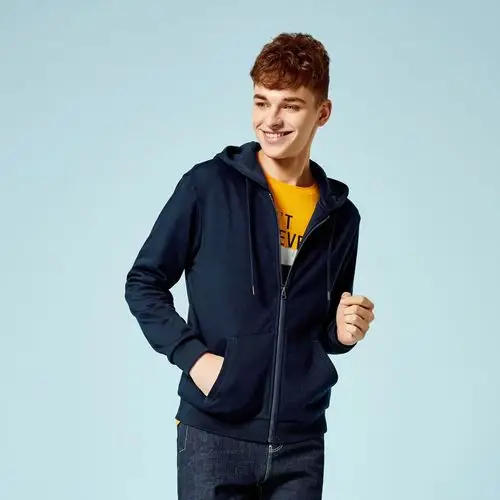 森马男装特卖旗舰店森马2018秋季新款纯色连帽开衫休闲运动外套潮男士