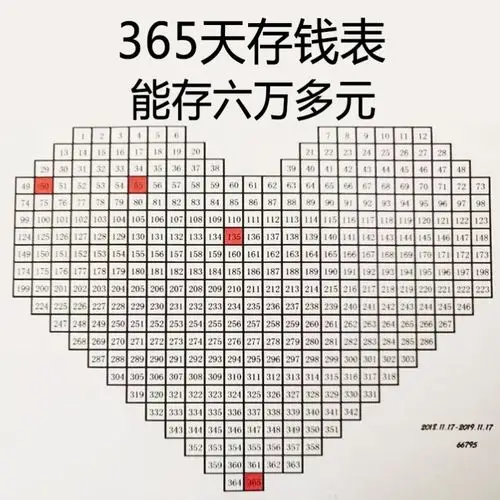 神器存钱罐贴纸52周365天存钱表格心形攒钱电子版日历计划表-阿里巴巴
