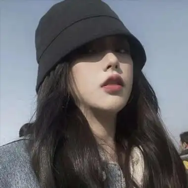 2021头像女戴帽子高清图片