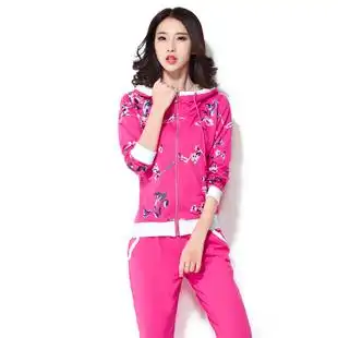 京东商城休闲运动套装女2016春秋装新款韩版宽松大码时尚两件套潮