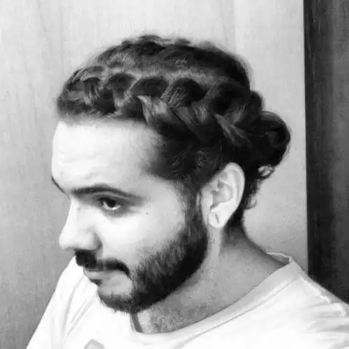 25个留辫子的instagram帅哥 男士辫子发型