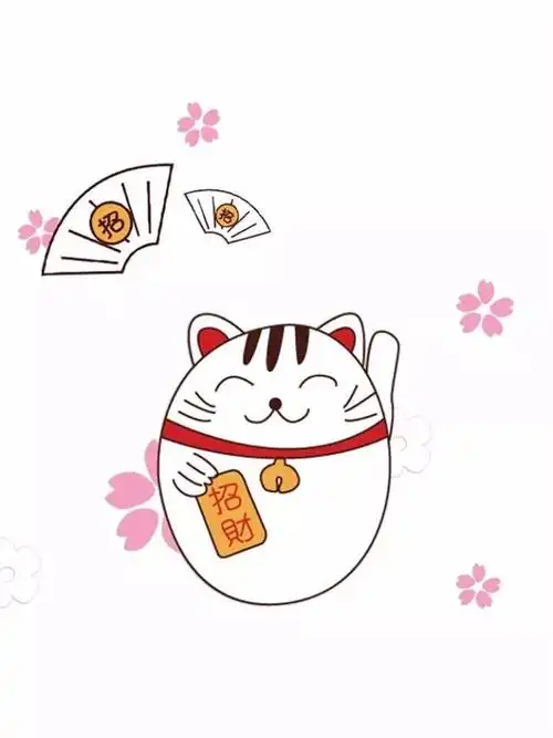 分享招财猫手机壁纸 可以做聊天背景 大家财运滚滚来!