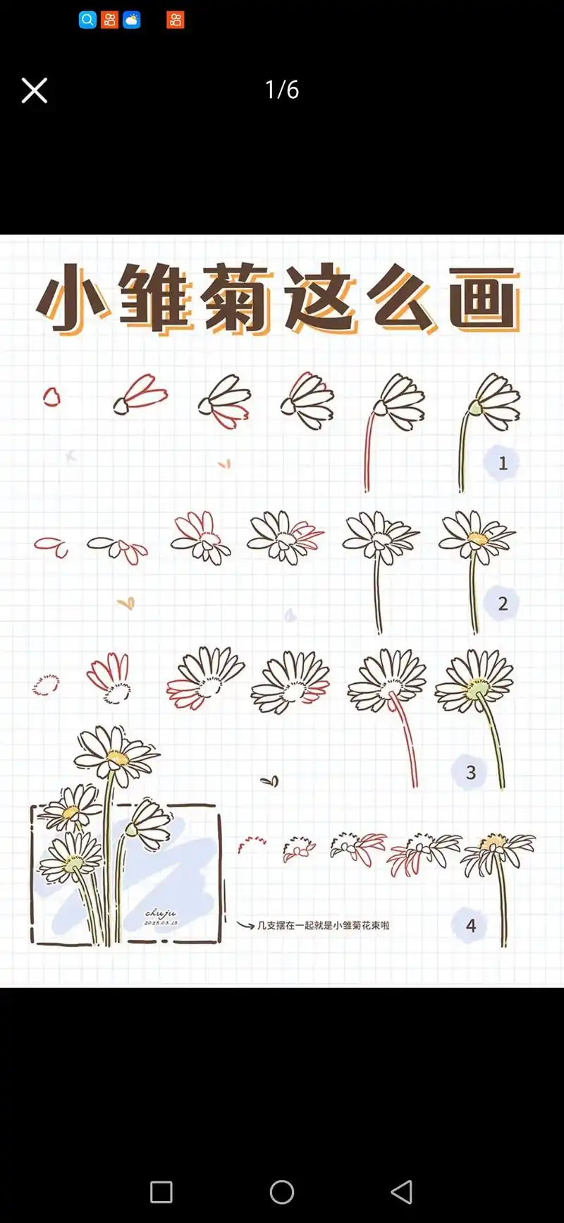 简笔画 画小雏菊#一起学画画 #简笔画 #画个小画 #跟着抖 - 抖音