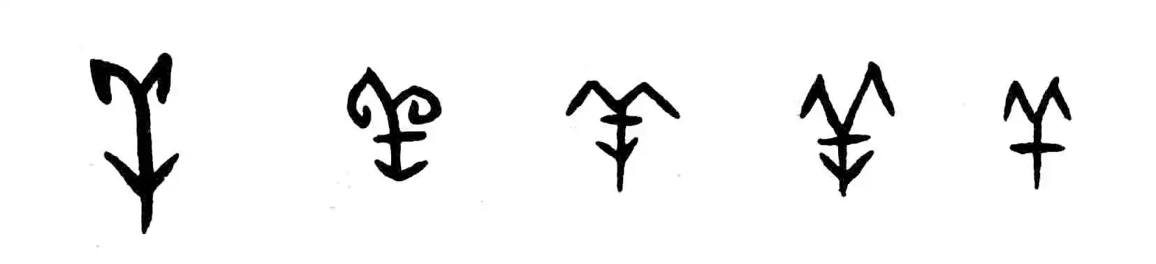 甲骨文 羊金文 羊金文 善金文  鲜参考文献:容庚编著:《金文编》,中华