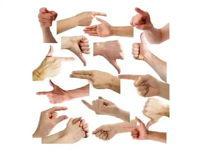 ppt各种手势素材