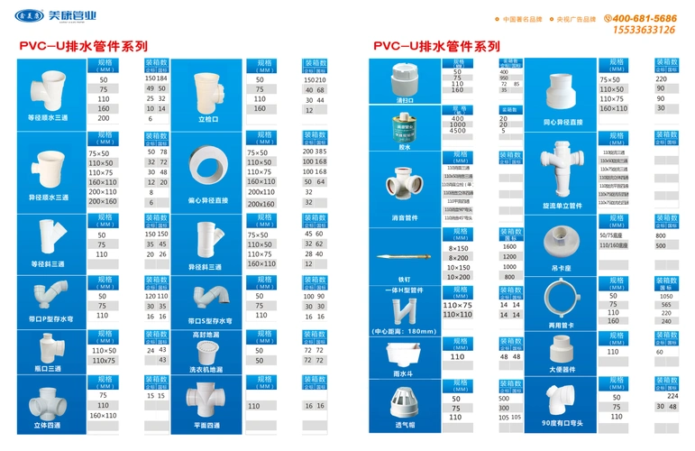 pvc排水配套管件
