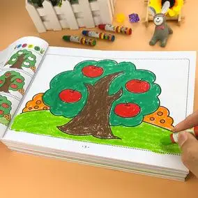 儿童画画本宝宝涂色书2-3-6岁幼儿园涂鸦填色绘本图画绘画册套装