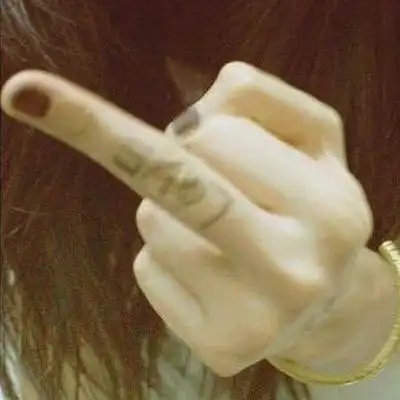 女生竖中指鄙视头像 霸气女神加动漫鄙视手势图片大全 - 女生头像