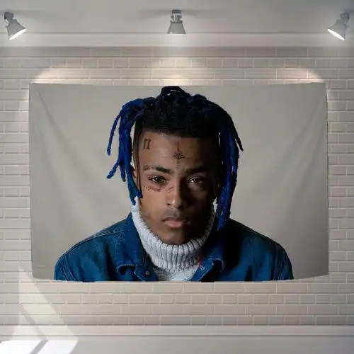 汐岩hip说唱歌手tentaction潮流背景布rap房间酒吧夜店背景墙布视频