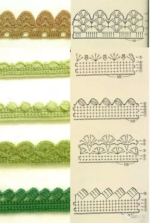 用钩针锁个花边简直美得不像话100多款钩针花边有图案图解荐藏