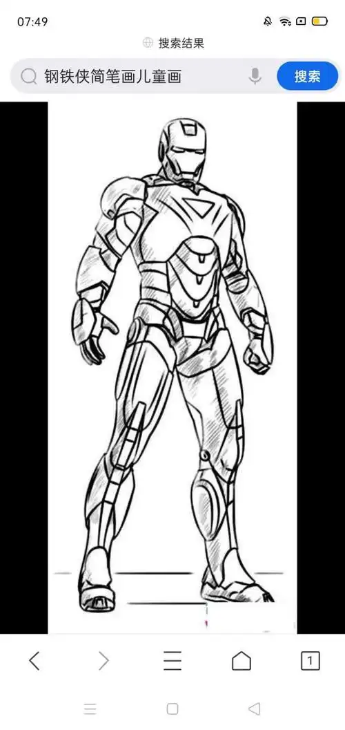 钢铁侠有颜色简笔画