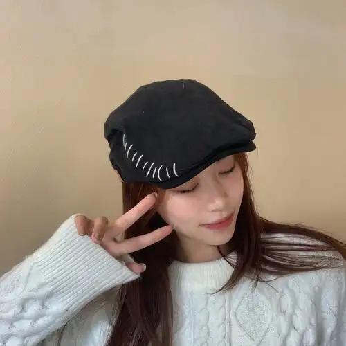 网红复古前进帽女春夏季文艺百搭鸭舌帽ins反戴帽子