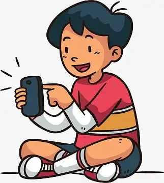 玩手机素材_玩手机图片元素-觅元素