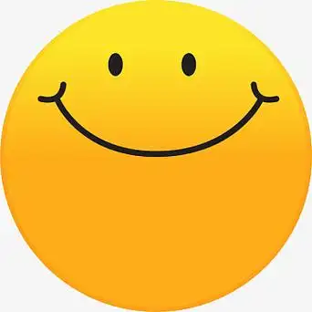 扁平黄色微笑表情