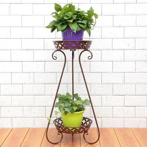 欧式多层铁艺花架花盆架地面室内客厅阳台花架子吊兰 花架/花几 参数