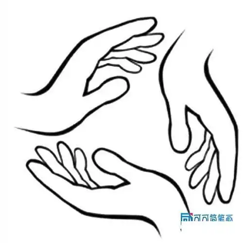 幼儿简笔画双手
