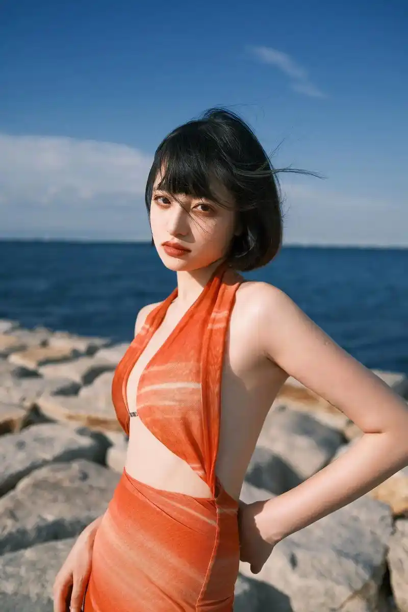 抓住夏天的尾巴在海边拍的一组泳衣写真