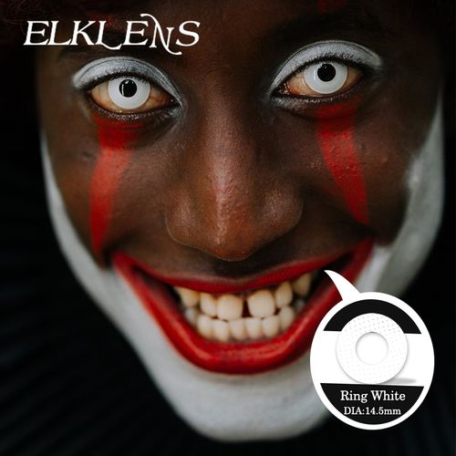 cosplay万圣节美瞳全黑白东京食种隐形眼镜恐怖丧尸显色吸血鬼dm