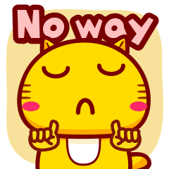 哈咪猫英文表情～no way
