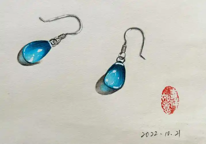 临摹宝石耳坠