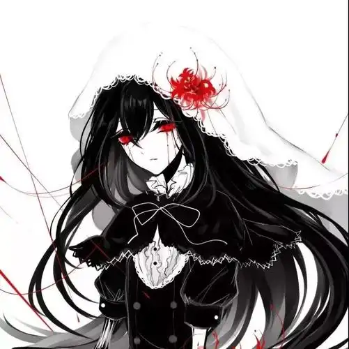 暗黑系高清动漫头像不恐怖的暗黑女头
